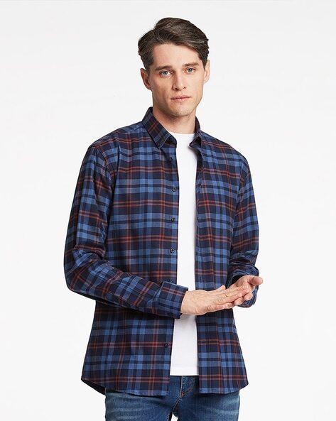 checked slim fit shirt