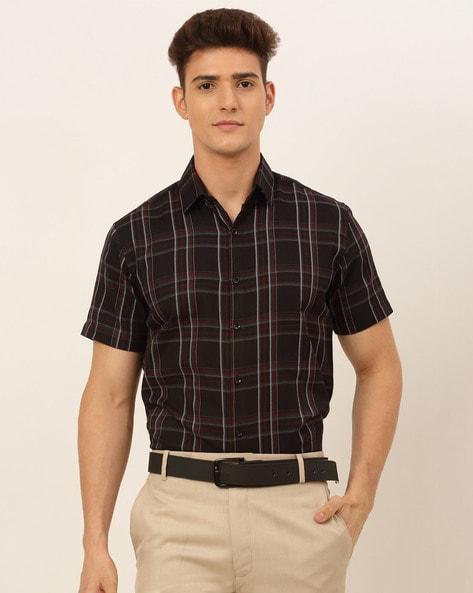 checked slim fit shirt