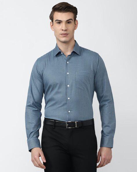 checked slim fit shirt