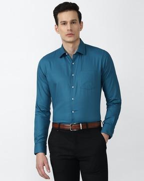 checked slim fit shirt