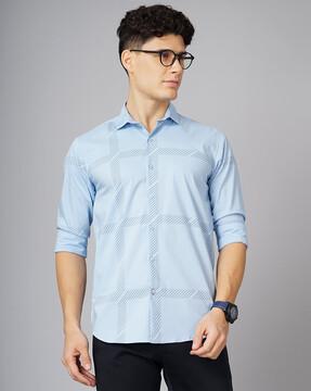 checked slim fit shirt