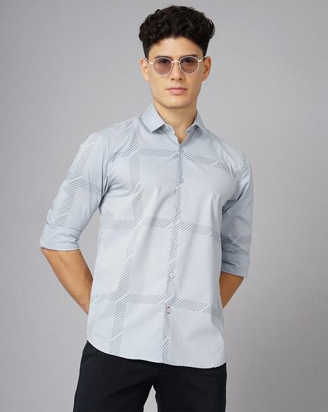 checked slim fit shirt