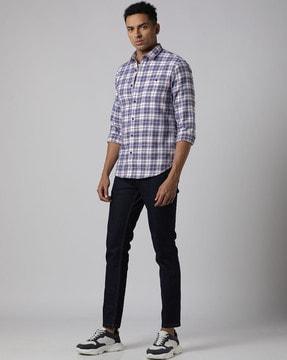 checked slim fit shirt