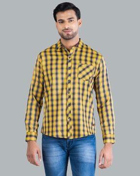 checked slim fit shirt