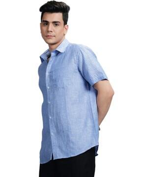 checked slim fit shirt