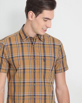 checked slim fit shirt