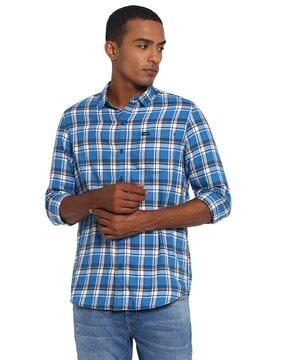 checked slim fit shirt