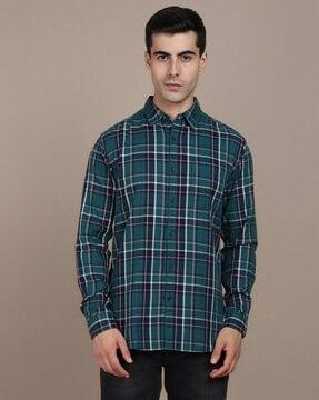 checked slim fit shirt