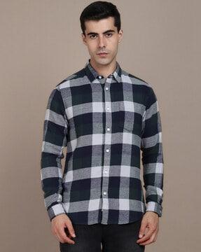 checked slim fit shirt