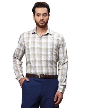 checked slim fit shirt