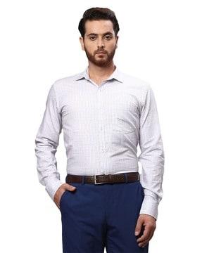 checked slim fit shirt