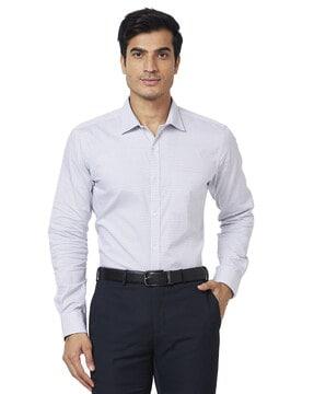 checked slim fit shirt