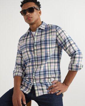 checked slim fit shirt