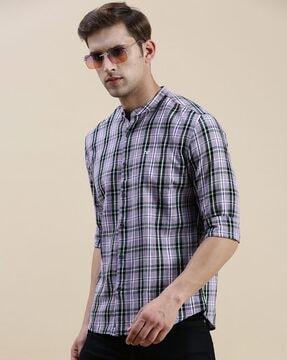 checked slim fit shirt