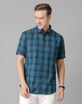 checked slim fit shirt