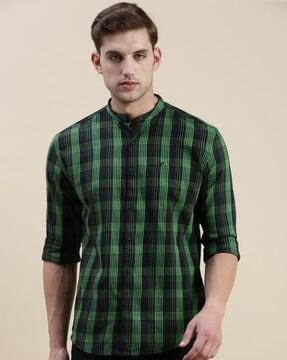 checked slim fit shirt