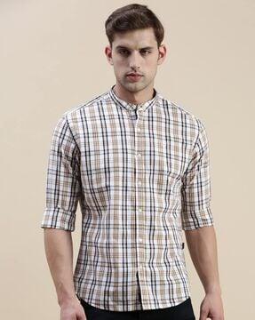 checked slim fit shirt