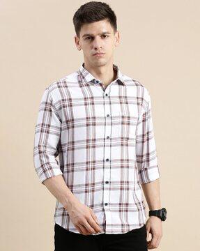 checked slim fit shirt