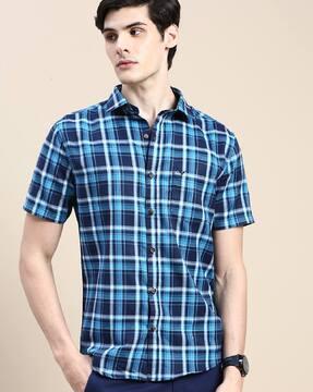 checked slim fit shirt