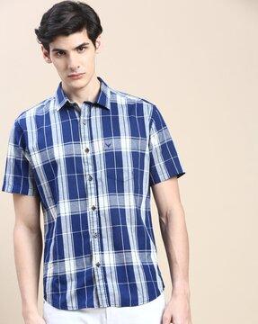 checked slim fit shirt