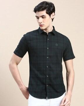 checked slim fit shirt