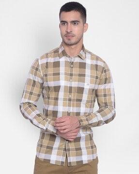 checked slim fit shirt