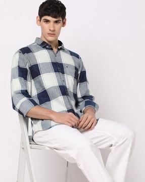 checked slim fit shirt