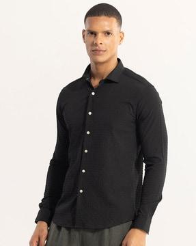 checked slim fit shirt