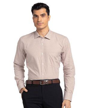 checked slim fit shirt