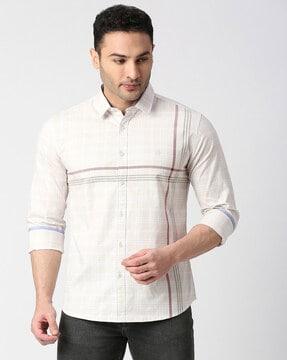 checked slim fit shirt