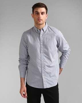 checked slim fit shirt