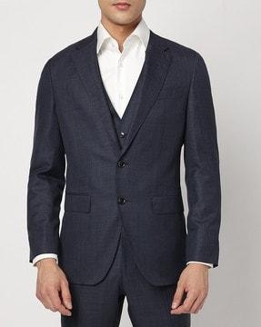 checked slim fit suit