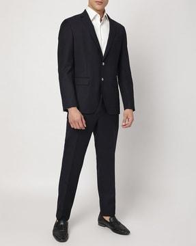 checked slim fit suit