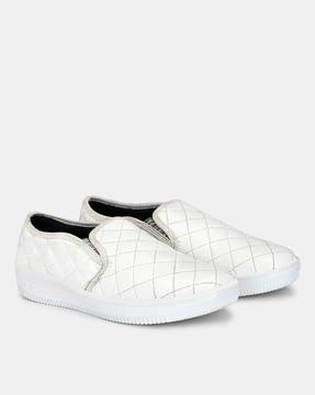 checked slip-on sneakers