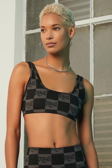 checked sport bras