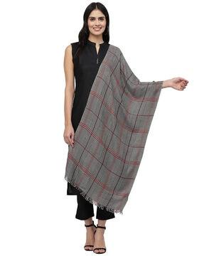 checked viscose stole