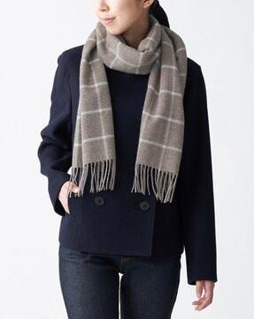 checked wool scarf