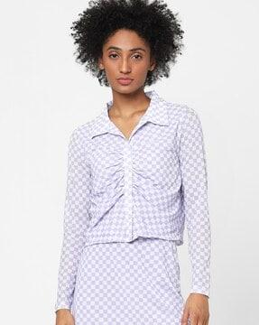 checked woven shirt