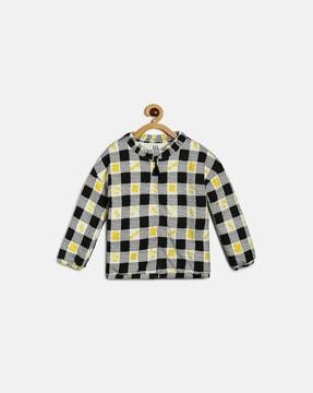 checkered jacket with zip closure