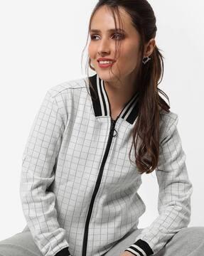 checkered bomber jacket