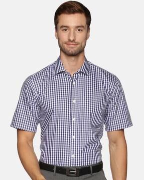 checkered cotton shirt