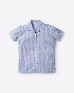 checkered shirt with patch pocket