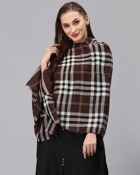 checkered woolen shawl