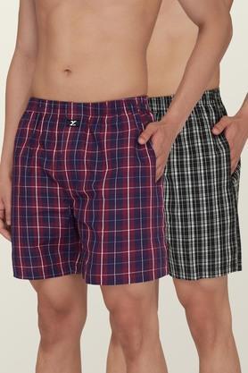 checks cotton men's boxers - multi