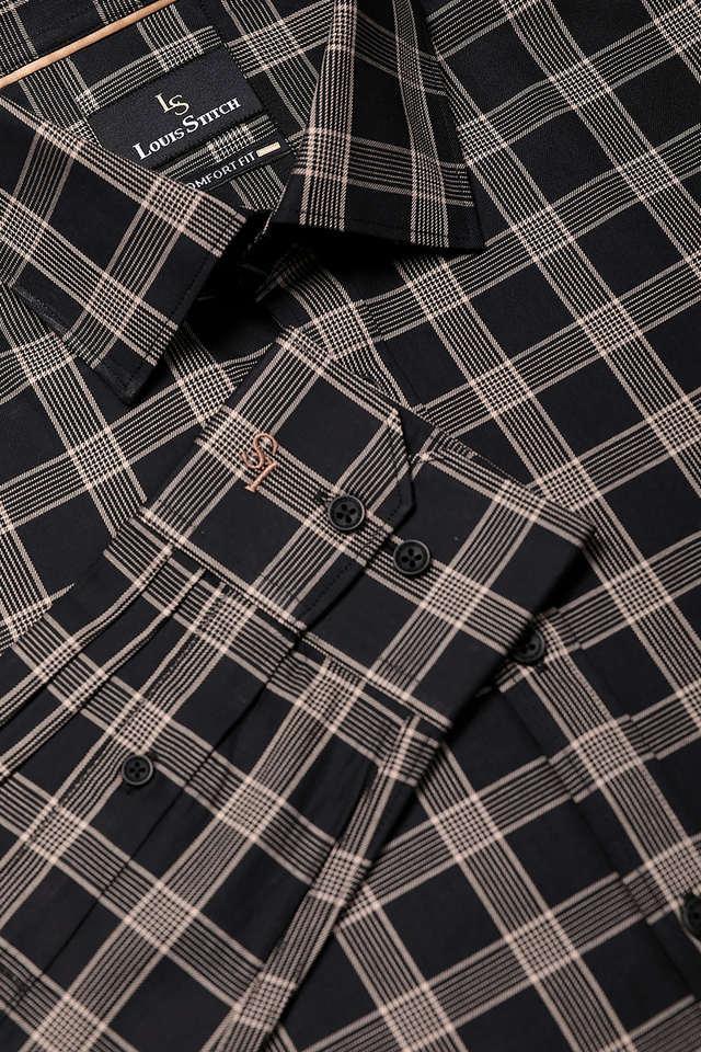 checks cotton mens formal wear shirt