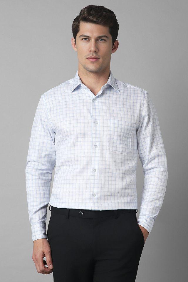 checks cotton regular fit mens formal shirt