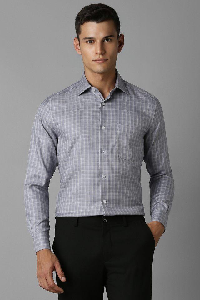 checks cotton regular fit mens formal wear shirt