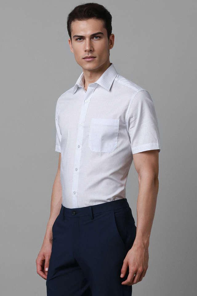 checks cotton regular fit mens formal wear shirt