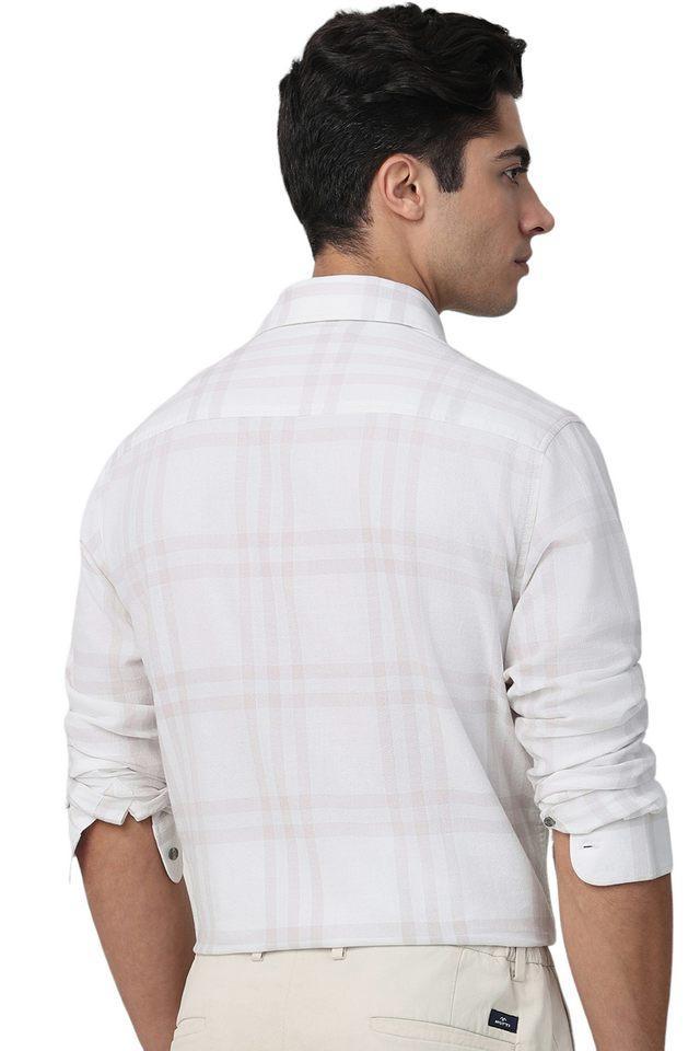 checks cotton slim fit mens casual shirt