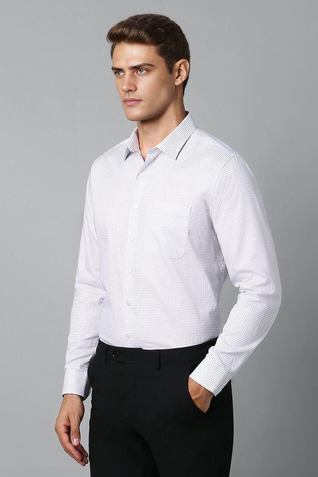 checks cotton slim fit mens formal wear shirt